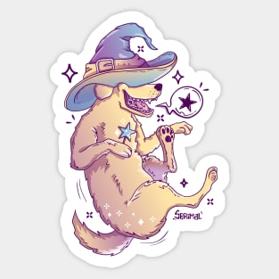 Labracadabra labrador and magic pun Sticker